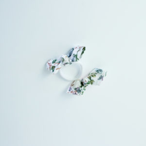 Elastique pour cheveux en tissus motif prairie