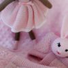 Poupee crocheté rose et lapin doudou lapin rose