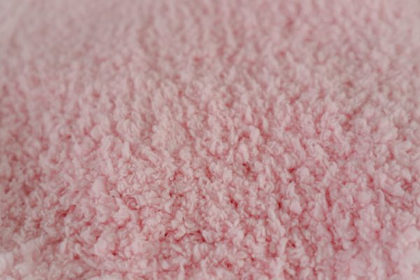 Couverture naissance rose carré douceur